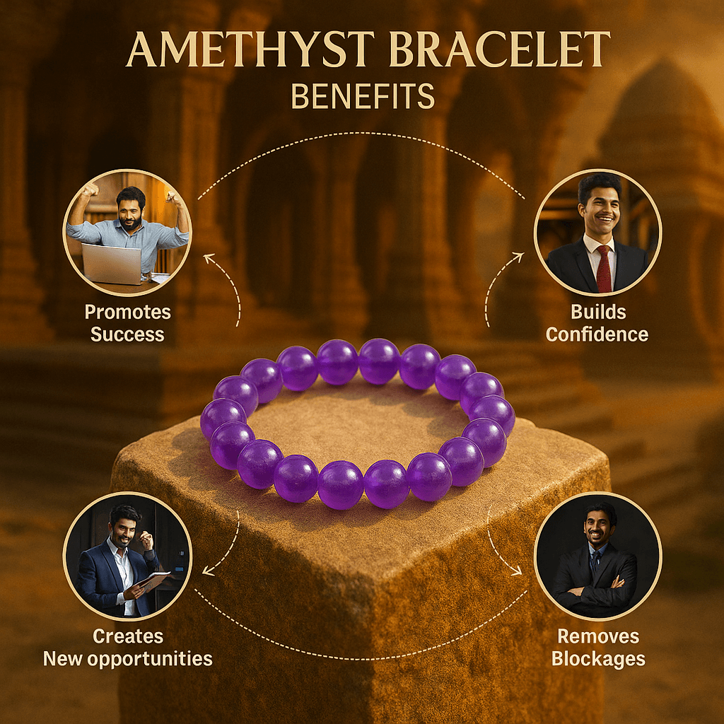 Amethyst Stone Bracelet – Natural Crystal for Peace, Protection & Spiritual Growth - Image 3