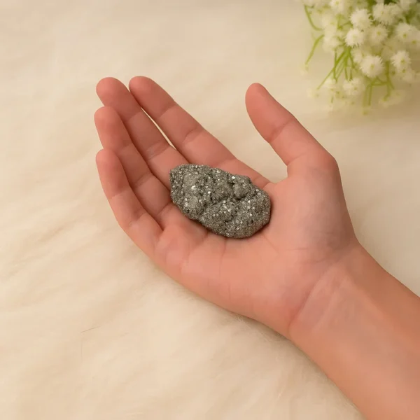 Dhan Lakshmi Pyrite Stone – Raw Golden Crystal for Money, Success & Vastu - Image 4